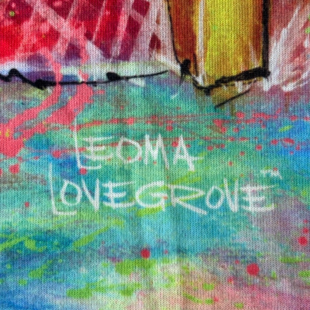 Leoma Lovegrove XX-Large Colorful Beach House Art Top 3/4 Sleeve - Picture 4 of 9